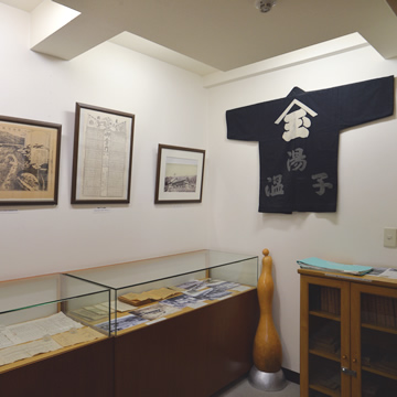 exhibition section of Tamagoyu history, Takayu Onsen