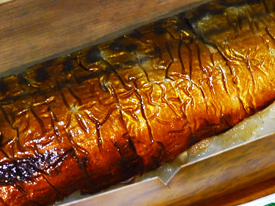 Rod-shaped Sushi of Teriyaki mackerel