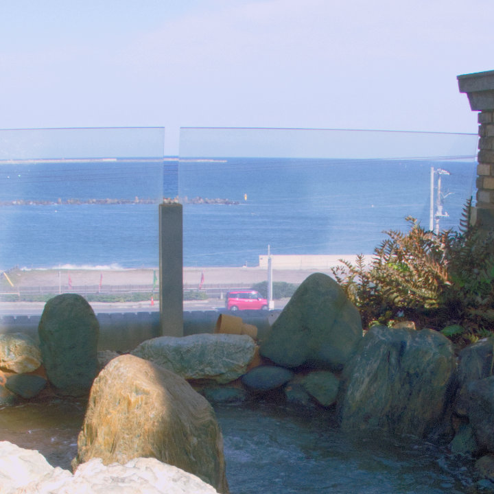 阿字ヶ浦温泉のぞみ露天風呂からの眺め