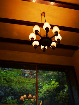 Yokotekan stair hall light, Ikaho Onsen