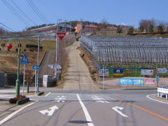 An intersection on the way to Hottarakashi-onsen